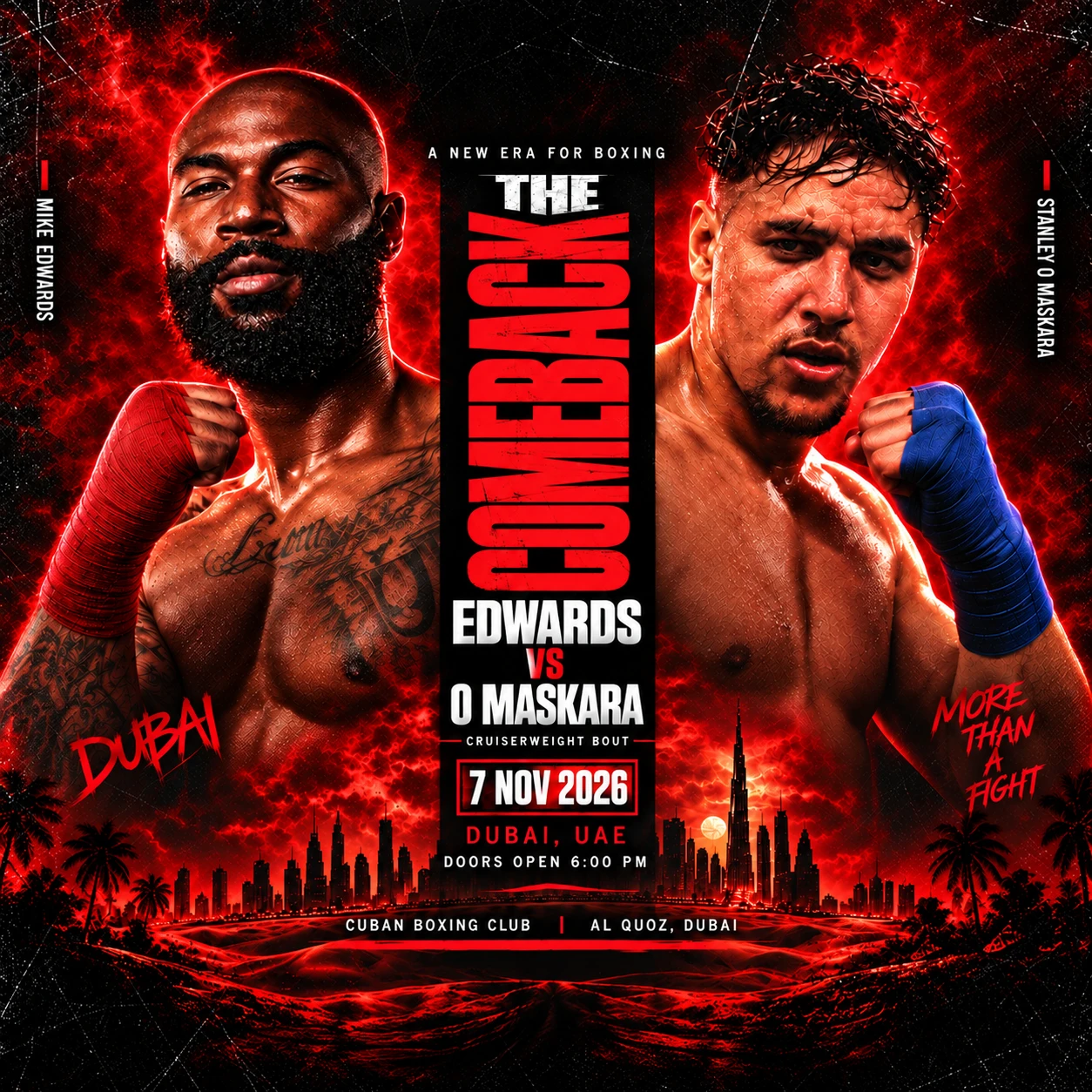 Mike Edwards vs Stanley O Maskara, Dubai, 7 Nov 2026